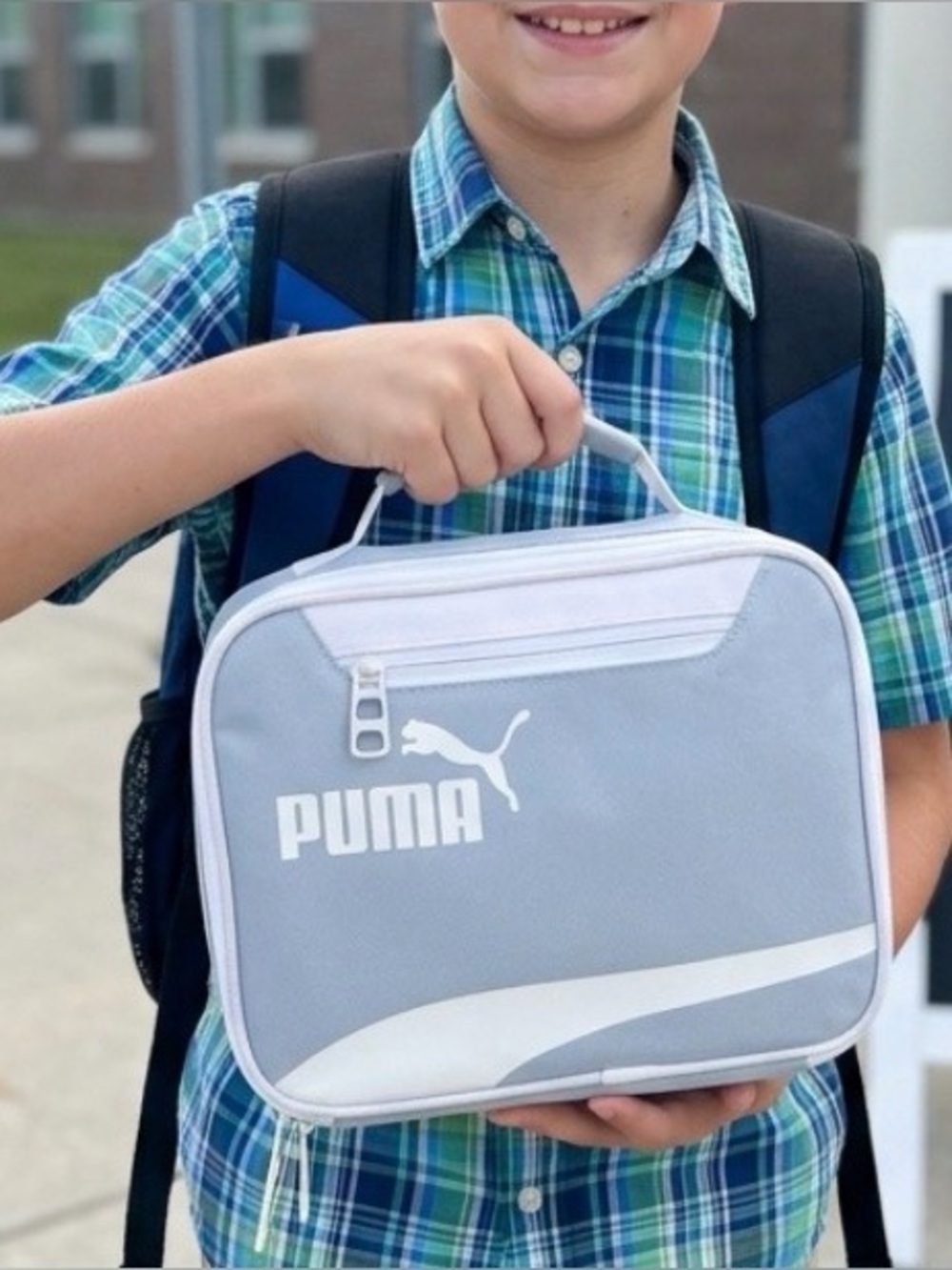 Puma Light Gray & pale pink Lunch Tote with Top Handle